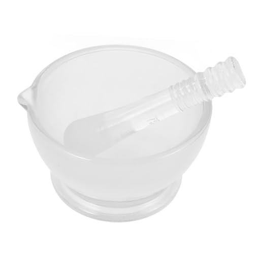 Cabilock 1 Satz Glasmörser-Set Stößel klein Mühle Schüssel Mischen -Schüssel -Hersteller -Schalen Glasschüssel für Essen Glaskugel Transparent von Cabilock