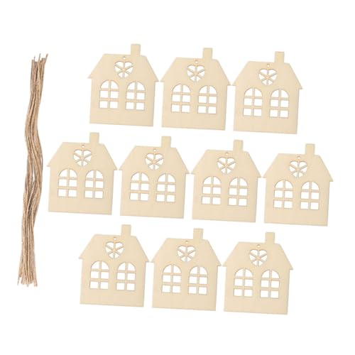 Cabilock 1 Satz Hängende Holzscheiben im Hausdesign Blanko Holzstücke für Diy Dekoration Kreative Handwerksprojekte für Feste Hochzeiten und Raumdeko Cabilock 1 Satz Hängende Holzscheiben im Hausdesign Blanko Holzstücke für Diy Dekoration Kreative Handwerksprojekte für Feste Hochzeiten und Raumdeko von Cabilock