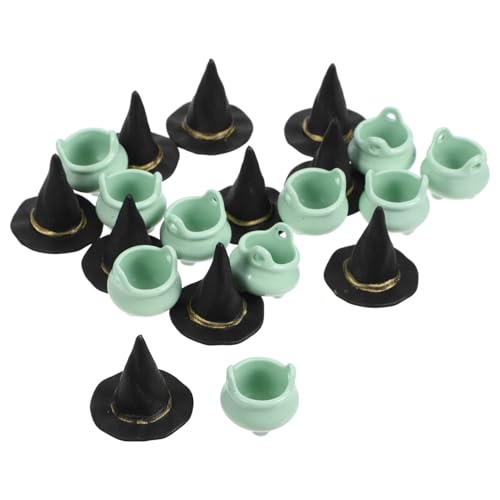 Cabilock 1 Satz Halloween-Hexenhut Ornamente kessel Miniaturhaus Hexenhut Hexenkostüm für Halloween-Dekoration im Freien Miniatur-Dinge Halloween-Miniaturbausatz Plastik Cabilock 1 Satz Halloween-Hexenhut Ornamente kessel Miniaturhaus Hexenhut Hexenkostüm für Halloween-Dekoration im Freien Miniatur-Dinge Halloween-Miniaturbausatz Plastik von Cabilock