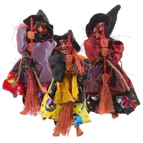 Cabilock 1 Satz Halloween Teiliges Retro Hexen Anhänger Set Aus Leichtem Harz Gruselige Hexenform Deko Für Party Wand Baum Innen Und Außenbereich Schauriges Lachen Für Halloween 3 Stück von Cabilock