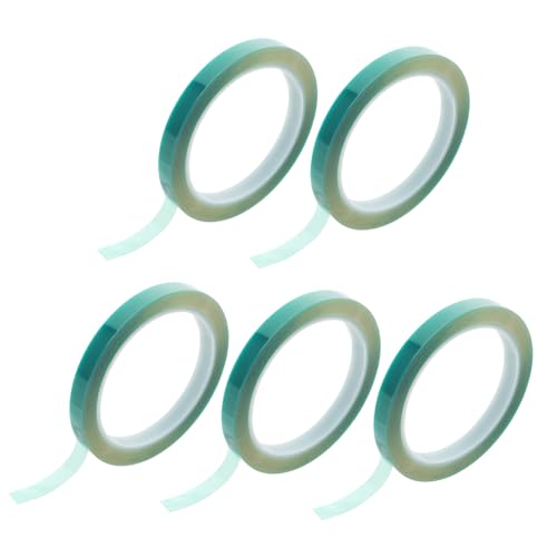 Cabilock 1 Satz Hochtemperaturresistenter Schutzfilm Wärmeband Hitze Doppelseitiges Klebeband Maskierung Abdeckband Klebeband Im Freien Schutzband Das Haustier Green 5rollen von Cabilock