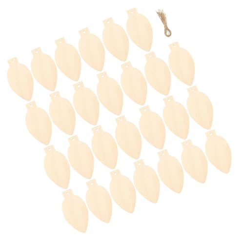 Cabilock 1 Satz Holz Lampenform Ausschnitten Unbemalte Holzscheiben für Diy Weihnachtsdekoration Hängende Ornamente für Kreative Bastelprojekte und Festliche Anlässe von Cabilock