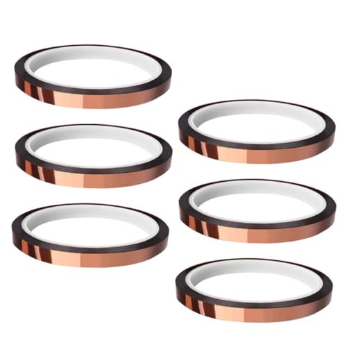 Cabilock 1 Satz Klebeband Hochtemperatur Isolierband Aus Polyimid Verschleißfest Für Kabelisolierung Thermische Abdichtung Haushaltsklebeband 6rollen Cabilock 1 Satz Klebeband Hochtemperatur Isolierband Aus Polyimid Verschleißfest Für Kabelisolierung Thermische Abdichtung Haushaltsklebeband 6rollen von Cabilock