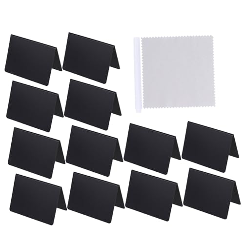 Cabilock 1 Satz Löschbare Preisschildkarte Kreideschild für Essen Lebensmittel -Tags für Buffet Heimschulzubehör Kleines Tafel-Nachrichtenbrett Menütafel für die Küche Plastik Black von Cabilock