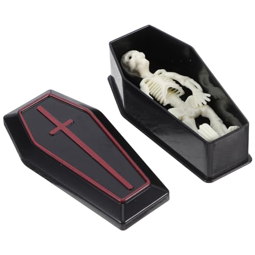 Cabilock Miniatur Sarg Box Skelett Halloween Party Zugunsten Realistische Kunststoff 2 Stück Mini Sarg Verzierungen Cabilock Miniatur Sarg Box Skelett Halloween Party Zugunsten Realistische Kunststoff 2 Stück Mini Sarg Verzierungen von Cabilock