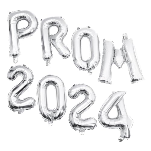Cabilock 1 Satz Party Dekorationsballon Set Folienballons für Abschlussfeier Langlebig und Sicher für Fröhliche Feiern und Festliche Teiliges Set Silberne Prom Ballons von Cabilock