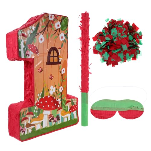 Cabilock 1 Satz Pilz Pinata für Kindergeburtstag Süßigkeiten Pinata mit Niedlichem Pilzdesign Deko für Candy Smash Spiele und Geburtstagsfeiern Vielseitige Partydekoration von Cabilock