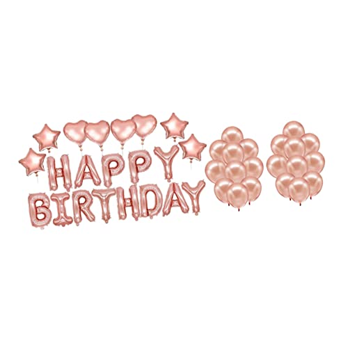 Cabilock 1 Satz Roségoldenes Ballonset für Geburtstagsfeiern Teiliges Latex und Folienballon Set zur Dekoration von Partys Leicht und Einfach zu Verwenden für Wände Decken und Fenster von Cabilock