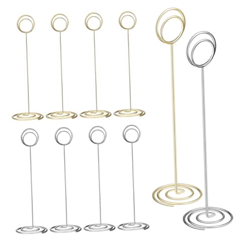 Cabilock 1 Satz Tischkartenhalter Platzkartenständer Für Hochzeiten Geburtstagsfeiern Und Design Gold Und Silber Für Menüs Und Fotos 10 Stück von Cabilock