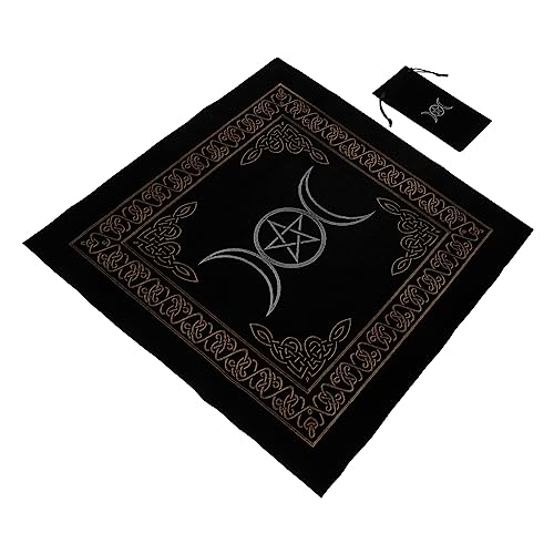 Cabilock 1 Satz Velour Tischdecke und Tarot Kartenaufbewahrung Teiliges Set für Kartenlegung und Divination Waschbar Hautfreundlich für Tarotliebhaber von Cabilock