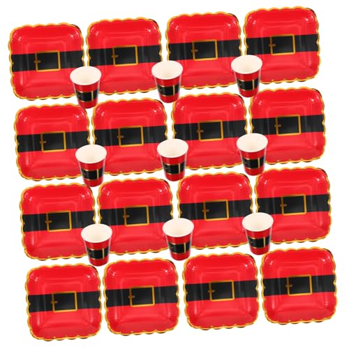 Cabilock 1 Satz Weihnachtsfeier Teller Tassen und Teller Weihnachtstasse Weihnachten Kuchen weihnachtsmotiv weihnachtsparty Accessoires Pappbecher für Camping Camping-Pappbecher Papier rot Cabilock 1 Satz Weihnachtsfeier Teller Tassen und Teller Weihnachtstasse Weihnachten Kuchen weihnachtsmotiv weihnachtsparty Accessoires Pappbecher für Camping Camping-Pappbecher Papier rot von Cabilock