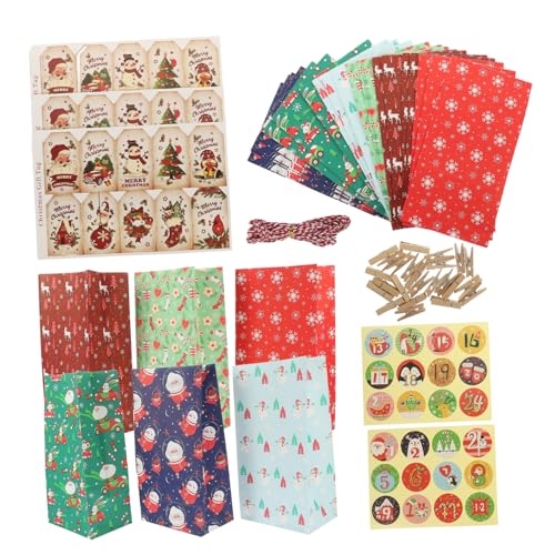 Cabilock 1 Satz Weihnachtstüte aus Papier Weihnachten adventskalender dekoration Weihnachtstüten Weihnachtsbaumtüten Weihnachtsstrümpfe kleine Geschenktüten Weihnachtsverpackungstüten Cabilock 1 Satz Weihnachtstüte aus Papier Weihnachten adventskalender dekoration Weihnachtstüten Weihnachtsbaumtüten Weihnachtsstrümpfe kleine Geschenktüten Weihnachtsverpackungstüten von Cabilock