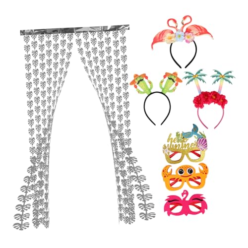 Cabilock 1 Satz hawaiianische Partybrille Luau-Geburtstagsfeierdekorationen Flamingo-Haarband Partydekorationen für die Luau-Party Strandparty-Brille dekorative Partybrille Glitzertuch Grey Cabilock 1 Satz hawaiianische Partybrille Luau-Geburtstagsfeierdekorationen Flamingo-Haarband Partydekorationen für die Luau-Party Strandparty-Brille dekorative Partybrille Glitzertuch Grey von Cabilock