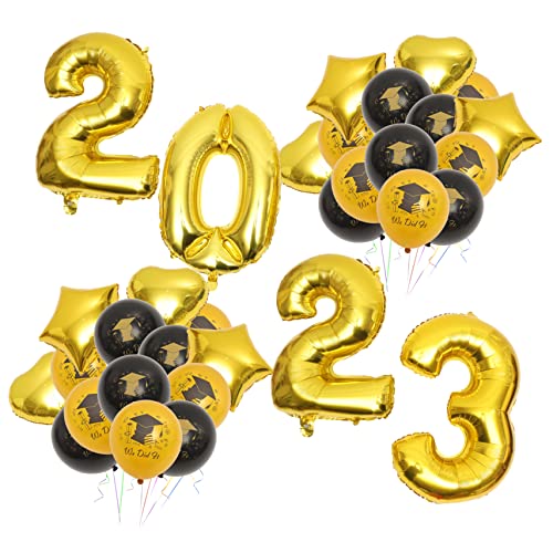 Cabilock 1 Set Abschlussballons 2023 Party Hintergrund Ballon Mittelstück Ständer Retro Abschlussballonbogen Set Ballongirlande Demo Partyballons Bänder Banner Goldene Cabilock 1 Set Abschlussballons 2023 Party Hintergrund Ballon Mittelstück Ständer Retro Abschlussballonbogen Set Ballongirlande Demo Partyballons Bänder Banner Goldene von Cabilock