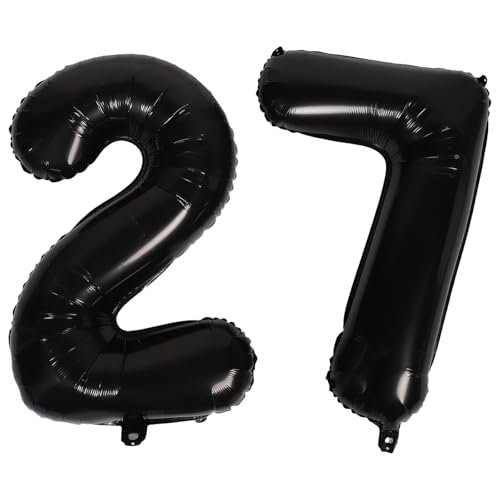 Cabilock 1 Set Geburtstagszahlenballons: 32-Zoll-Anhänger – Luftballons mit der Zahl 27 für Geburtstagsfeiern, Hochzeitstage, Verlobungen, Fotoshootings von Cabilock
