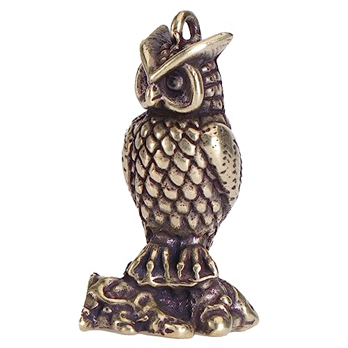 Cabilock 1 Stück Brass Owl Pendant Hochwertiges Schlüsselanhänger Ornament Stilvolle Eulenform für Schlüssel Taschen und Schmuck DIY Projekte und von Cabilock
