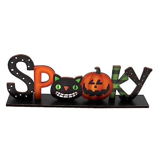 Cabilock 1 Stück Chic Einzigartiger Halloween Ornament Dekorative Buchstaben Design Prop Hölzernes Handwerk Cabilock 1 Stück Chic Einzigartiger Halloween Ornament Dekorative Buchstaben Design Prop Hölzernes Handwerk von Cabilock