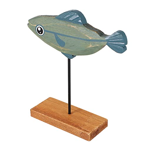 Cabilock 1 Stück Dekorative Holzfigur Kreativer Desktop Fische Ornamente für Kinderzimmer Realistische Tierfigur aus Holz für Geburtstagsgeschenke Fantasie von Cabilock