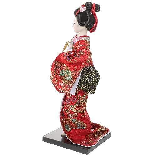 Cabilock 1 Stück Japanische Geisha Puppe mit Kimono Handgefertigte Dekoration für Tisch und Wohnräume und Langlebig Geeignet für Wohn und Dekoration Zufällige Farbe Zufällige Farbe von Cabilock