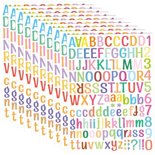Cabilock 10 Blatt Bunte Buchstaben Aufkleber Selbstklebend Alphabet Zahlen Sticker für Briefkasten Namensschild DIY Scrapbooking Etiketten Beschriften Vielseitig Verwendbar Cabilock 10 Blatt Bunte Buchstaben Aufkleber Selbstklebend Alphabet Zahlen Sticker für Briefkasten Namensschild DIY Scrapbooking Etiketten Beschriften Vielseitig Verwendbar von Cabilock