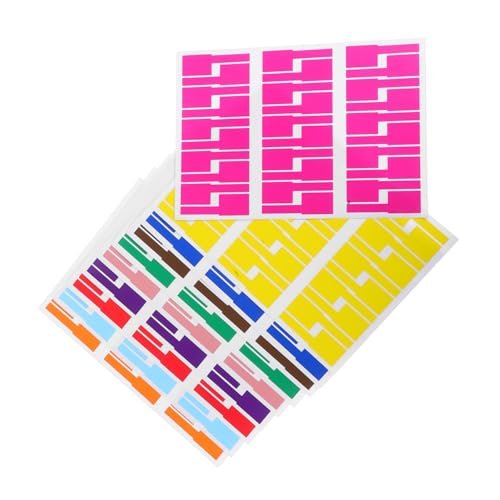 Cabilock 10 Blatt Kabeletiketten Bunte Beschriftungs Labels für Kabelmanagement und Identifikation Reißfest für Elektronik und Organisation von Kabeln von Cabilock