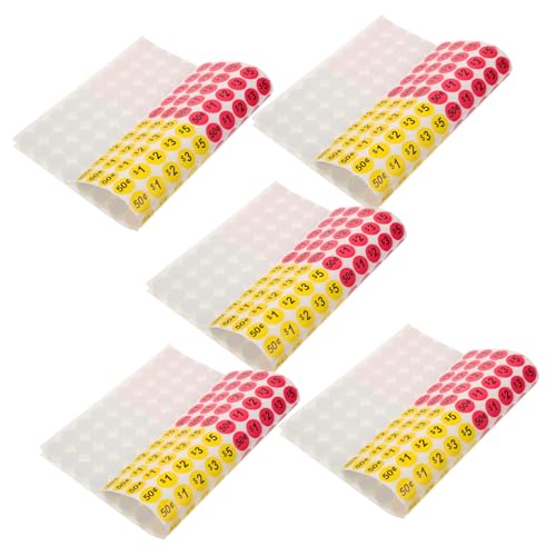 Cabilock 10 Blatt Teiliges Bunte Preisschilder Aufkleber Rund Selbstklebend für Verkaufsmarkt Etiketten Geeignet für Einzelhandel Supermarkt und Hofgebrauch von Cabilock