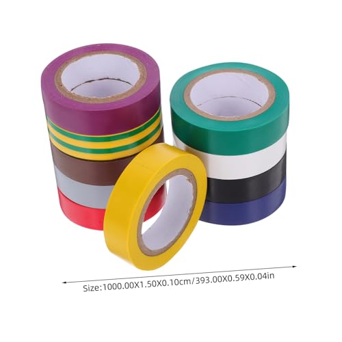 Cabilock 10 Rollen Isolierband Farbig PVC Elektrisches Klebeband für Elektroinstallation Kabelkennzeichnung Professioneller Schutz Hitzebeständig Vielseitig Einsetzbar in Haushalt und Auto Cabilock 10 Rollen Isolierband Farbig PVC Elektrisches Klebeband für Elektroinstallation Kabelkennzeichnung Professioneller Schutz Hitzebeständig Vielseitig Einsetzbar in Haushalt und Auto von Cabilock