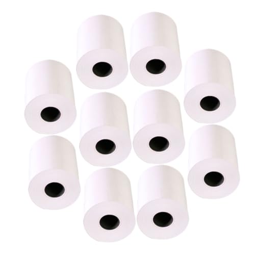 Cabilock 10 Rollen Kassendruckpapier Belegdruckerpapier Belegpapier Thermodruckpapier Restaurant Thermopapier Thermomaschinenpapier Praktisches Druckerpapier Beleg von Cabilock