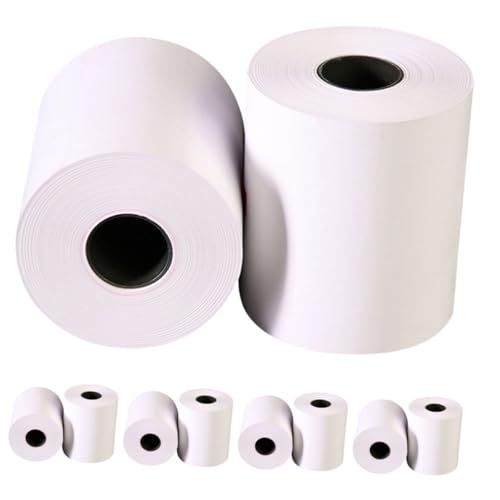 Cabilock 10 Rollen Kassiererdruckpapier Quittungspapier Thermodrucker Papier Für Thermoetikettendrucker Kopierpapier Für Drucker Druckerpapier Kreditkartendruckpapier Thermodruckpapier Weiß von Cabilock
