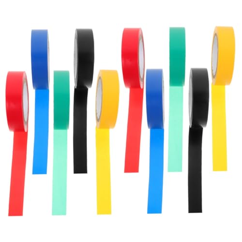 Cabilock 10 Rollen Wasserdichtes Isolierband Farbband Klebeband Auto-Drahtband Hochtemperaturband elektrisches Band elektrisches Isolierband Band mit hoher Hitze PVC Cabilock 10 Rollen Wasserdichtes Isolierband Farbband Klebeband Auto-Drahtband Hochtemperaturband elektrisches Band elektrisches Isolierband Band mit hoher Hitze PVC von Cabilock