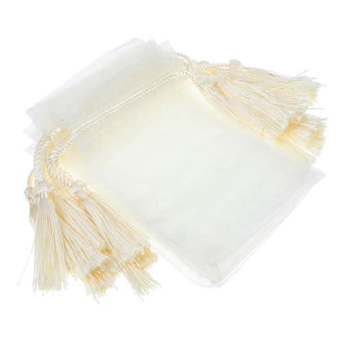 Cabilock 10 Stk Geschenkbeutel mit Quaste und Kordelzug geschenkverpackung geschenktüten Beutel mit Kordelzug Schmuckbeutel aus Organza Netz Beutel leere Beutel Organzabeutel Beige Cabilock 10 Stk Geschenkbeutel mit Quaste und Kordelzug geschenkverpackung geschenktüten Beutel mit Kordelzug Schmuckbeutel aus Organza Netz Beutel leere Beutel Organzabeutel Beige von Cabilock