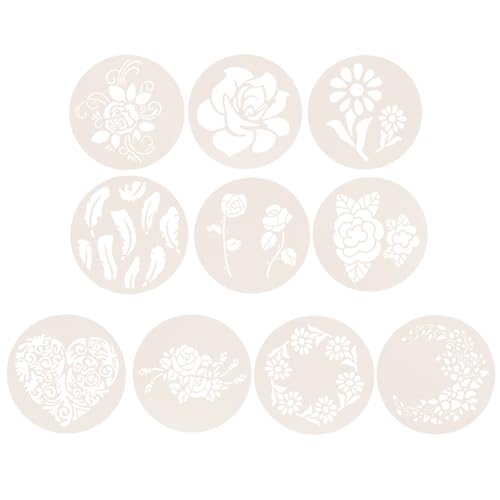 Cabilock 10 Stk Muster Hohlform Cupcake-Dekoration Kuchenschablonen Vorlagen Kuchen-Kunst-Schablone kaffeeschablone tortenform Zeichnungsvorlagen Milchspray-Vorlagen das Haustier Weiß Cabilock 10 Stk Muster Hohlform Cupcake-Dekoration Kuchenschablonen Vorlagen Kuchen-Kunst-Schablone kaffeeschablone tortenform Zeichnungsvorlagen Milchspray-Vorlagen das Haustier Weiß von Cabilock