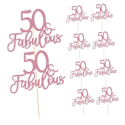 Cabilock 10 Stück 50 Tortenaufsätze: Glitzernde Tortendekorationen Für Geburtstage, Hochzeiten Und Jahrestage, Aus Papier Und Holz Für Partys Und Feiern Cabilock 10 Stück 50 Tortenaufsätze: Glitzernde Tortendekorationen Für Geburtstage, Hochzeiten Und Jahrestage, Aus Papier Und Holz Für Partys Und Feiern von Cabilock