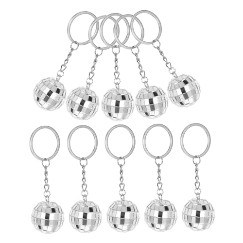 Cabilock 10 Stück Disco Ball Schlüsselanhänger aus Spiegelglas Anhänger für Taschen Weihnachtsbaum und Partys für Geburtstage und Feste Cabilock 10 Stück Disco Ball Schlüsselanhänger aus Spiegelglas Anhänger für Taschen Weihnachtsbaum und Partys für Geburtstage und Feste von Cabilock