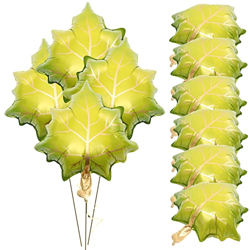 Cabilock 10 Stück Folienballons Ahornblatt Design Herbst und Thanksgiving Partydekoration für Feiern und Fotorequisiten Grün von Cabilock