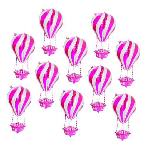 Cabilock 10 Stück Heißluftballon Folienballons aus Aluminium Leichte Partydekoration für Geburtstage und Festliche Anlässe Wetterfest für Innen und Außenbereich Einzigartiges Design in Rosa Cabilock 10 Stück Heißluftballon Folienballons aus Aluminium Leichte Partydekoration für Geburtstage und Festliche Anlässe Wetterfest für Innen und Außenbereich Einzigartiges Design in Rosa von Cabilock