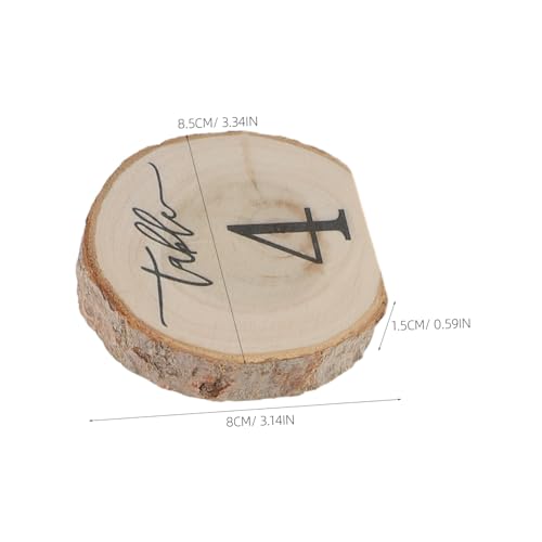 Cabilock 10 Stück Holz Tischnummernkarten Tischnummern 1–10 Rustikale Tischnummern Für Empfänge Holz von Cabilock