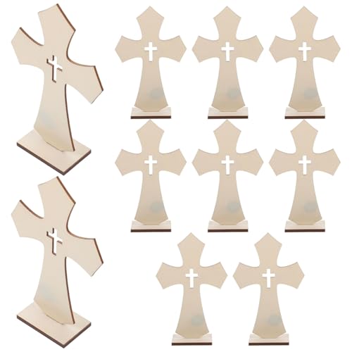 Cabilock 10 Stück Holzkreuz Dekoration Teiliges für Haus Hochzeit Taufe Tischdeko Holz Kreuzornamente Religiöse Tischdeko Diy Bastelkreuz Cabilock 10 Stück Holzkreuz Dekoration Teiliges für Haus Hochzeit Taufe Tischdeko Holz Kreuzornamente Religiöse Tischdeko Diy Bastelkreuz von Cabilock