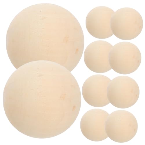 Cabilock 10 Stück Holzperlen für Unlackierte Runde DIY Bastelkugeln Sicher für Altersgruppen für Kreative Projekte und Fördert Fantasie und Lernen von Cabilock