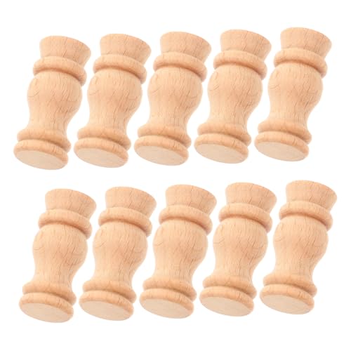 Cabilock 10 Stück Holzspindeln für Möbel Unlackierte Baluster Säulen Vintage Holzsäulen für Dekoration Robuste Bastelspindeln für Heimwerkerprojekte Cabilock 10 Stück Holzspindeln für Möbel Unlackierte Baluster Säulen Vintage Holzsäulen für Dekoration Robuste Bastelspindeln für Heimwerkerprojekte von Cabilock