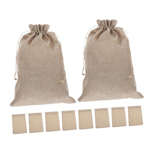 Cabilock 10 Stück Kleine Jutesäckchen mit Zugband aus Natürlichem Leinen Wiederverwendbare Geschenkbeutel für Schmuck Party Hochzeit und Aufbewahrung Rustikales Design Praktische von Cabilock
