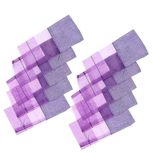 Cabilock 10 Stück Leere Lavendel Beutel Duftsäckchen Organzabeutel Kordelzugbeutel Duftbeutel Lavendelsäckchen Organzasäckchen Gewürzbeutel für Kleiderschrank Neujahrsgeschenk Dunkellila von Cabilock