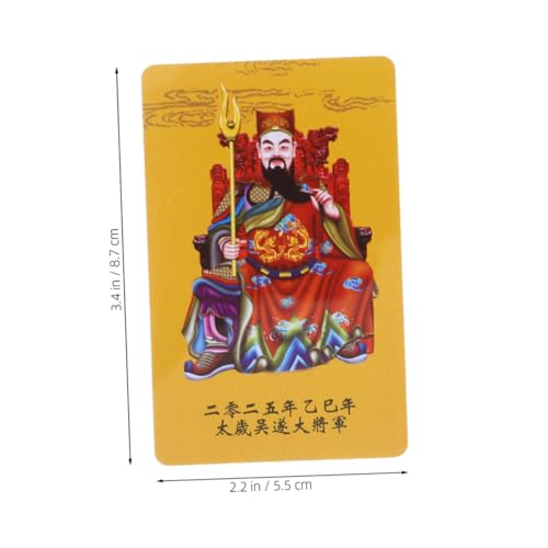 Cabilock 10 Stück Limitierte Feng Shui Tai Sui Karten Jahr der Schlange Buddhistische Gold Amulette Friedenskarte Vielseitig als Fengshui und Glücksbringer für Zuhause und Sammlung von Cabilock
