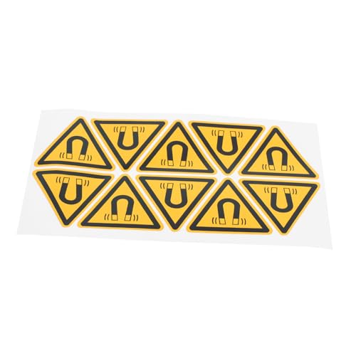 Cabilock 10 Stück Magnetische Sicherheitswarnaufkleber für Mechanische Geräte Selbstklebend Vielseitig Einsetzbar in Lager und Einfache Anbringung ohne Werkzeug von Cabilock