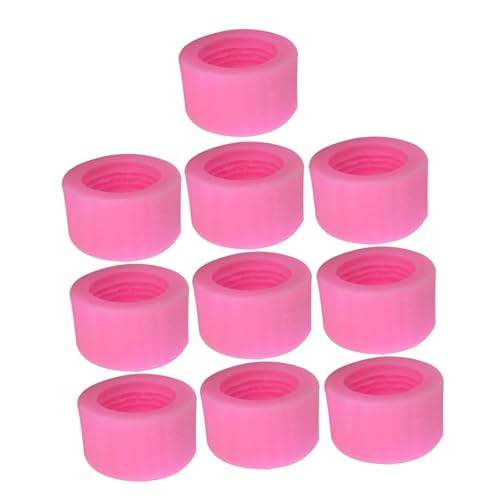 Cabilock 10 Stück Makkaron Fondantform Seifenform für Kerzen Muffin-Backform 3D-Fondantform Schokoladenplätzchenform Weihnachtsbackformen Wachsform für Kerzen Makkaronform Kieselgel Rosa von Cabilock