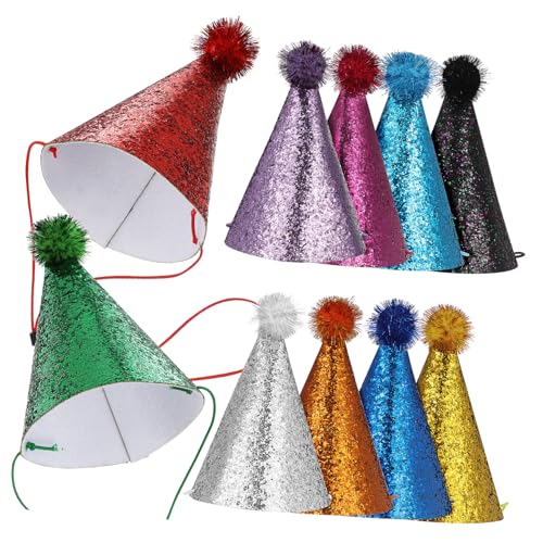 Cabilock 10 Stück Partyhüte für Erwachsene und Bunte Geburtstagshüte aus Polyester Format mit Verstellbaren Bändern für Geburtstagsfeiern Karneval und Anlässe Cabilock 10 Stück Partyhüte für Erwachsene und Bunte Geburtstagshüte aus Polyester Format mit Verstellbaren Bändern für Geburtstagsfeiern Karneval und Anlässe von Cabilock