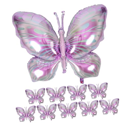 Cabilock 10 Stück Schmetterling Folienballons Partydekoration für Geburtstagsfeiern Hochzeiten und Feste und Einfach zu Verwenden für Garten und Veranstaltungsdekoration von Cabilock