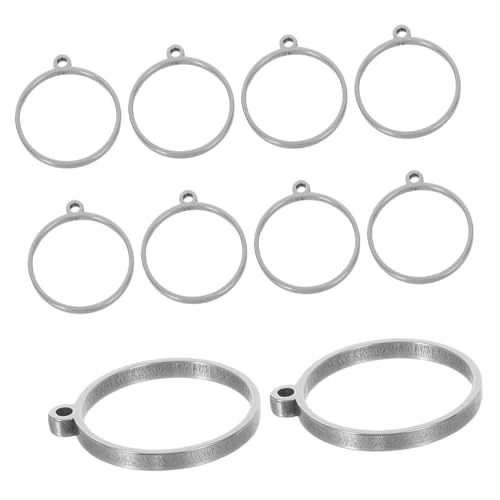 Cabilock 10 Stück Schmuckanhänger Rahmen Rund Offen Hohl Robust und Formbeständig für Diy Schmuckherstellung mit Harz Cabochon Ohrringblanks und Halsketten Cabilock 10 Stück Schmuckanhänger Rahmen Rund Offen Hohl Robust und Formbeständig für Diy Schmuckherstellung mit Harz Cabochon Ohrringblanks und Halsketten von Cabilock