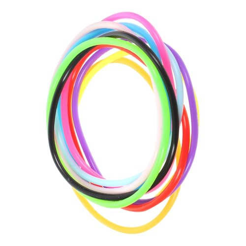 Cabilock 10 Stück Silikonarmband Erwachsene Gelee-Armband für Regenbogen-Gelee-Armbänder Neon Bands Unisex-Armbänder aus Silikon farbige Partyarmbänder Kieselgel von Cabilock