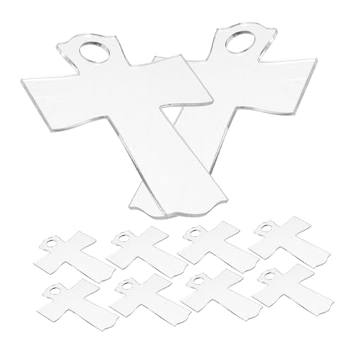 Cabilock 10 Stück Teiliges Acryl Namensschild für Trinkflaschen Leere Kreuzförmige Wasserbecher Etiketten Individuell Beschreibbare DIY Namensschilder Langlebige Transparente Tafeln für von Cabilock